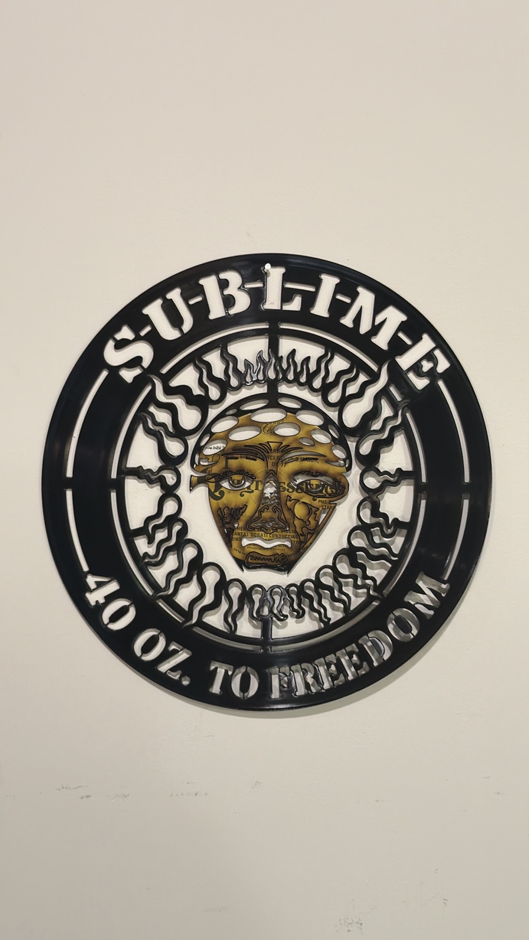Vinyl record wall piece